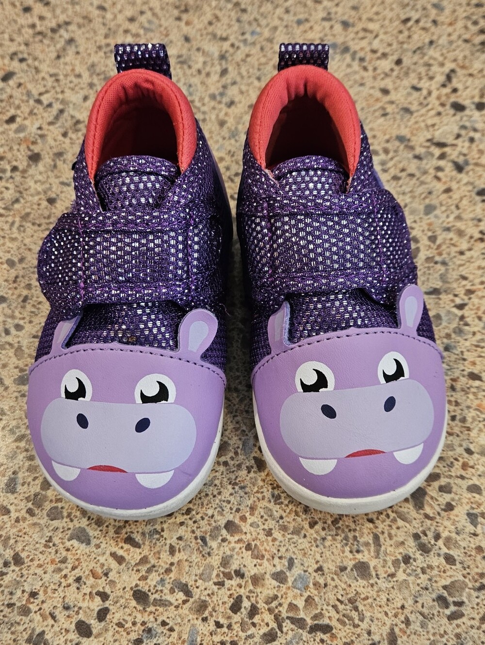 ikiki Hippo Squeaky Toddler Shoes V1 | Sparkly Purple